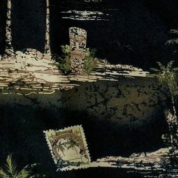 Joe Marlin | Earth Tones Hawaiian Tiki Button Up - Picture 2 of 7